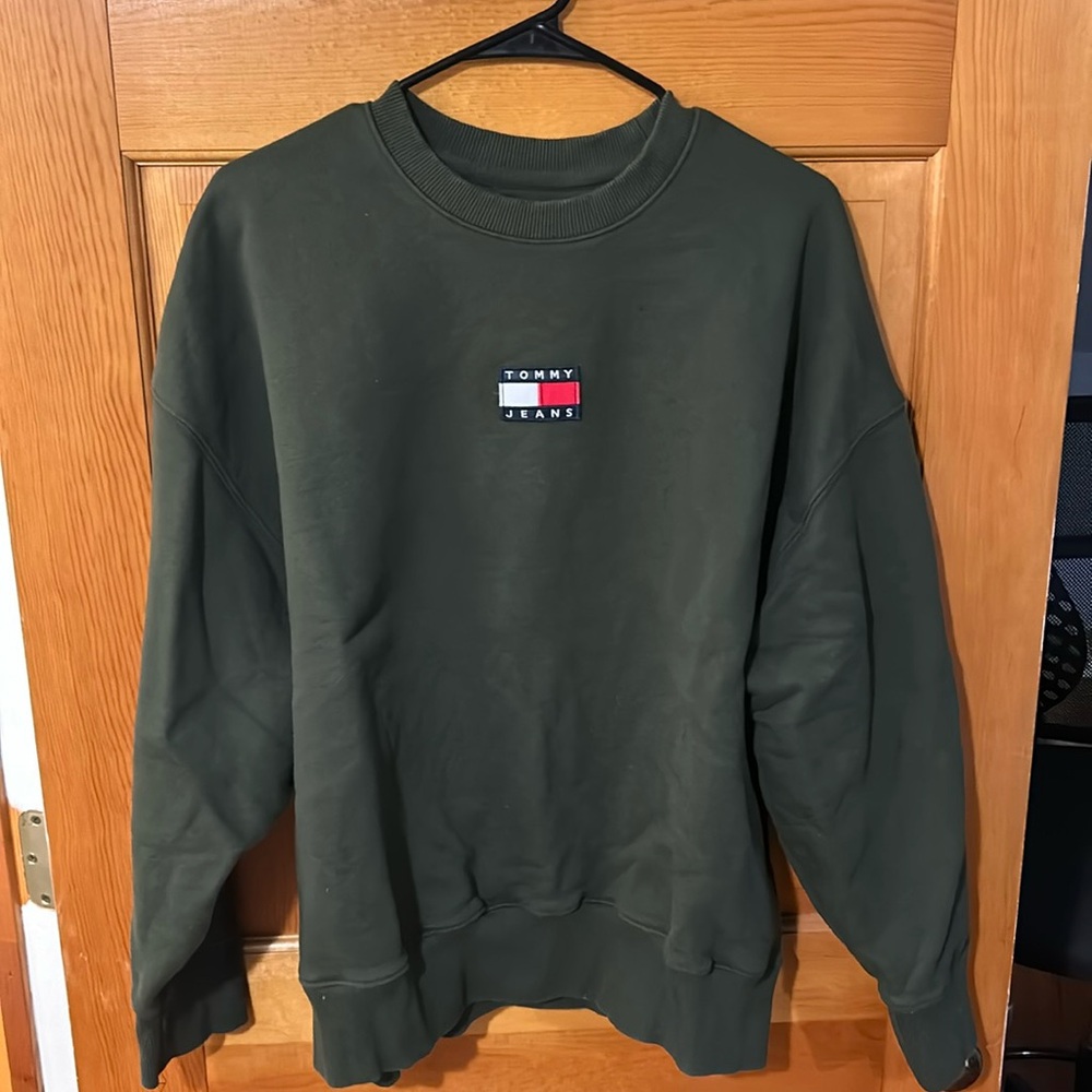 Tommy Jeans Dark Green Sweatshirt - EUC, Large